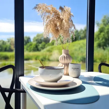 Houseboat In Azy Near Baltic Sea & Jamno Botel *